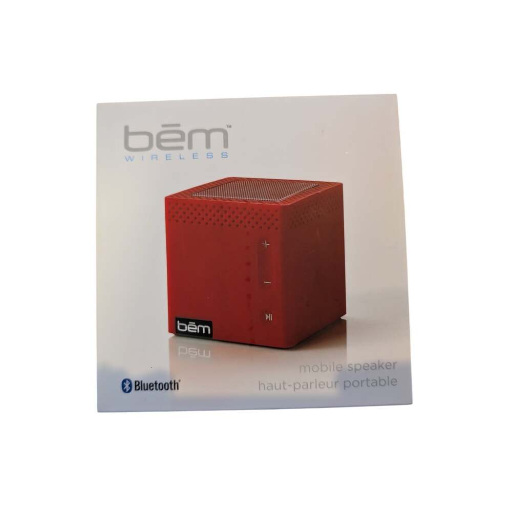 bēm Wireless Mobile Bluetooth Speaker Cube RED HL2022A - New In Box (NIB)